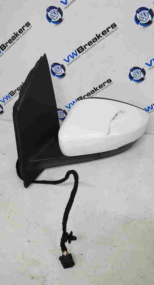 Volkswagen Polo 6R 2009-2014 Passenger NS Wing Mirror White LB9A some marks