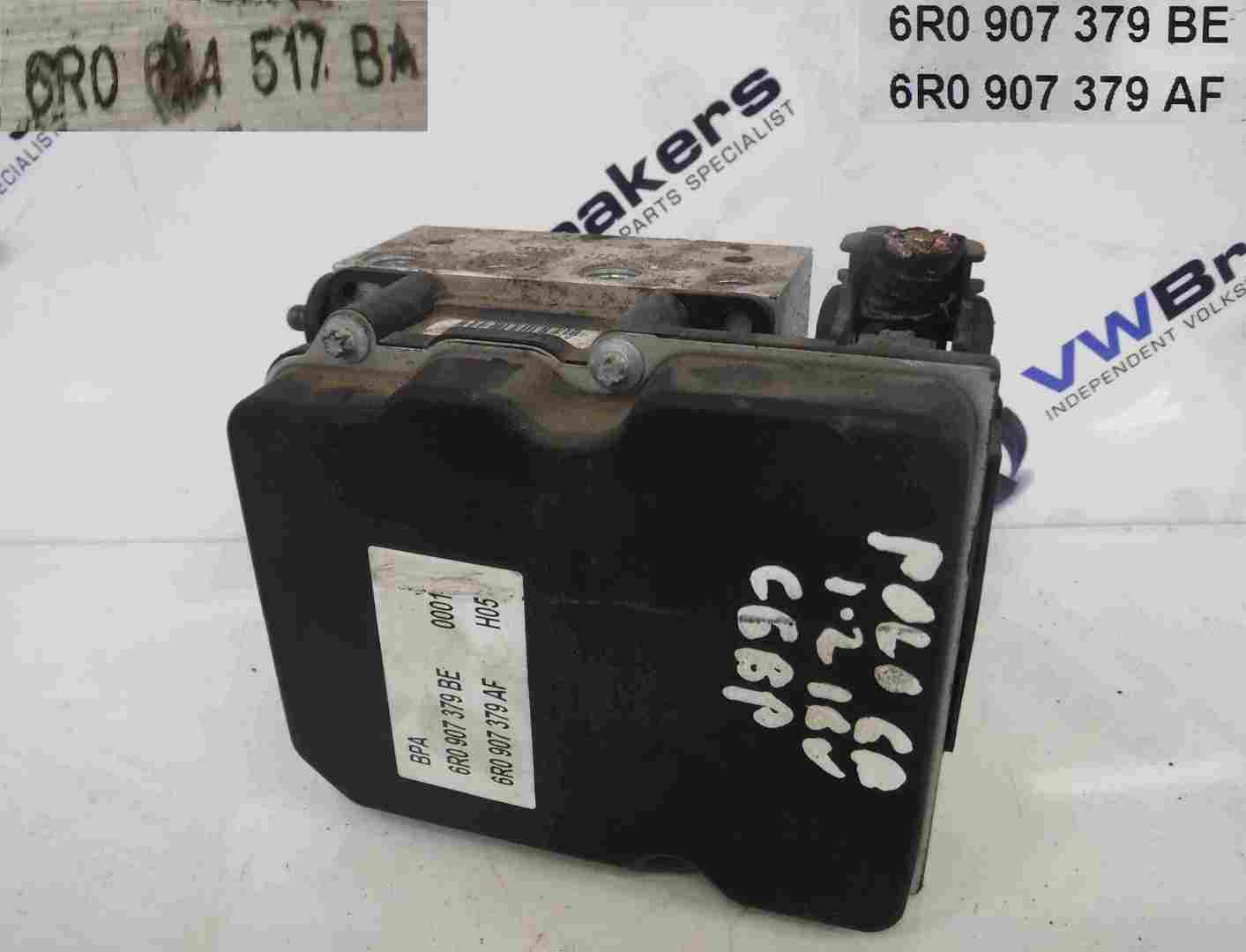 Volkswagen Polo 6R 2009-2015 ABS Pump Unit 6R0614517BA 6R0907379BE