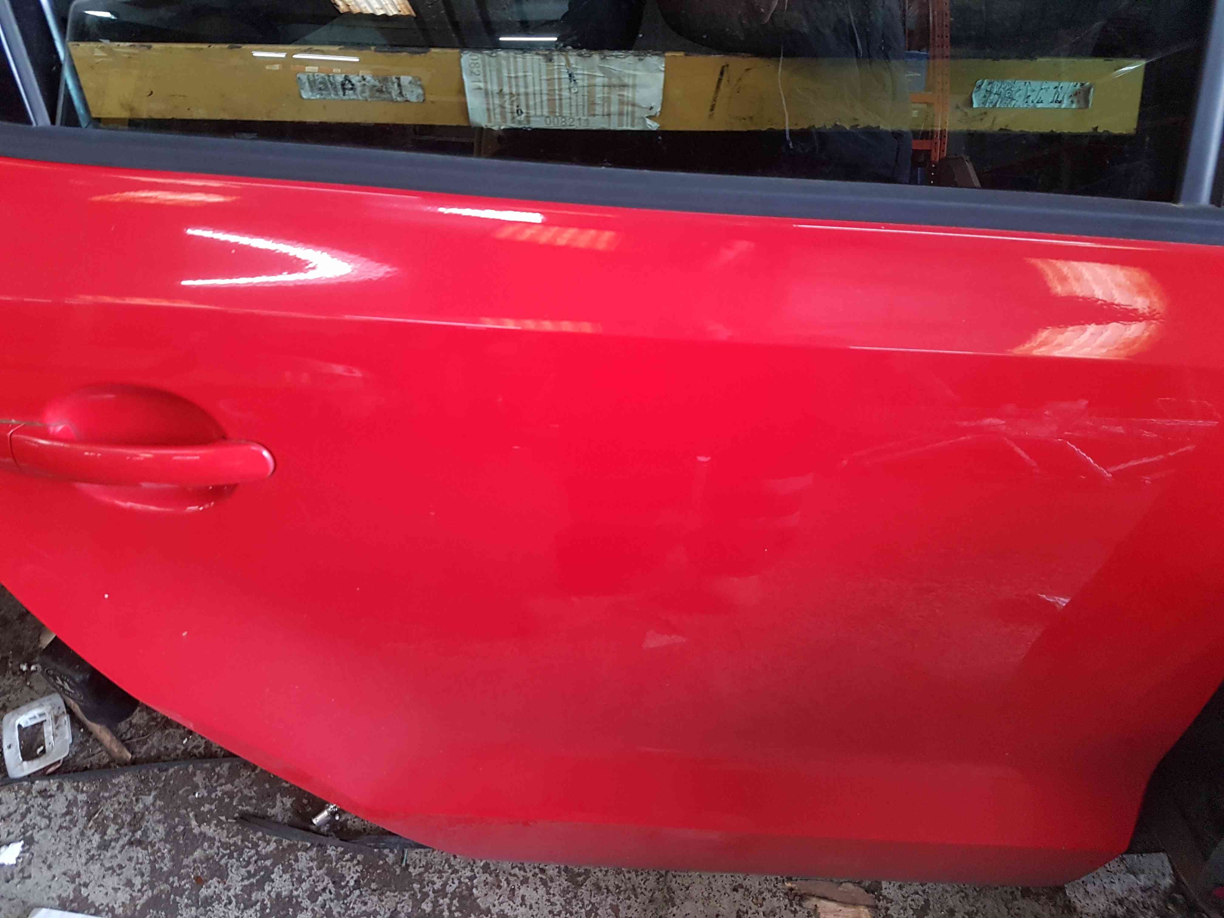 Volkswagen Polo 6R 2009-2015 Drivers OSR Rear Door RED Lp3g