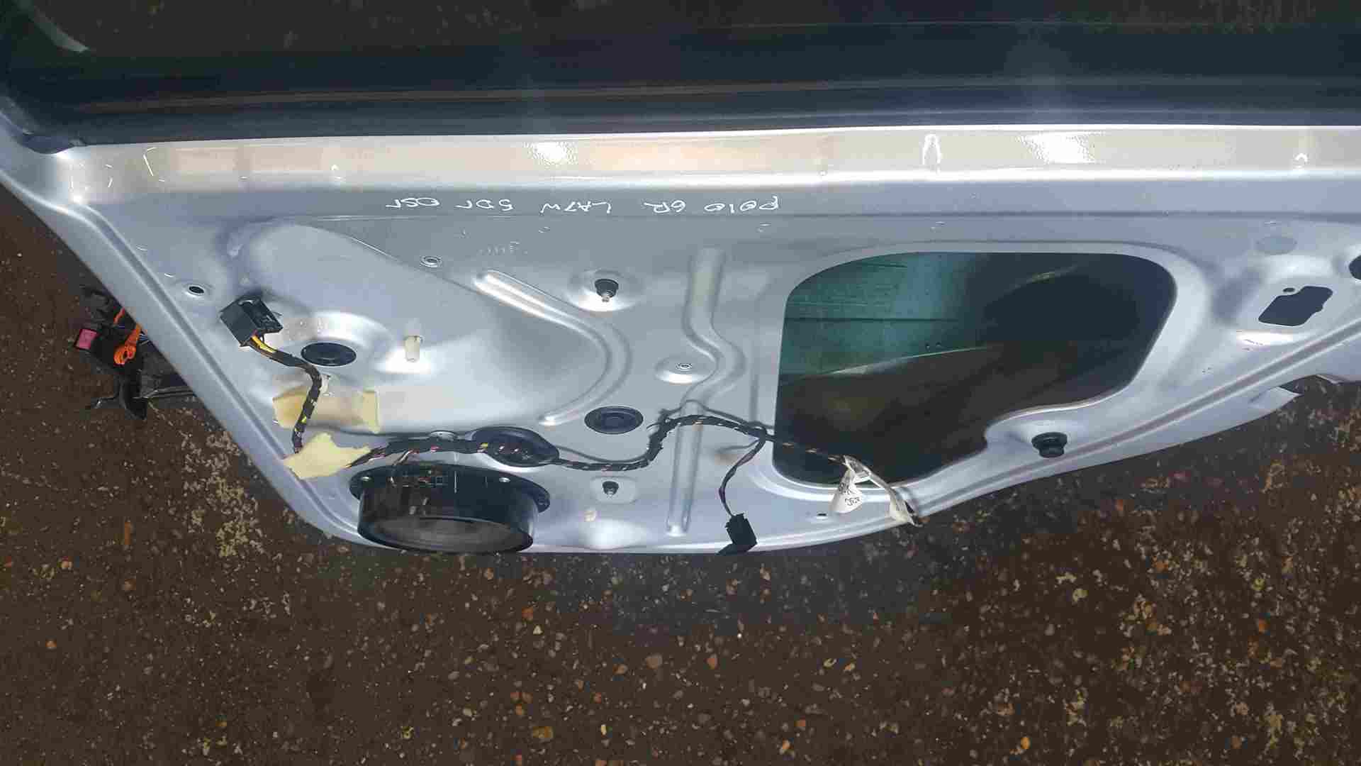 Volkswagen Polo 6R 2009-2015 Drivers OSR Rear Door Silver La7w