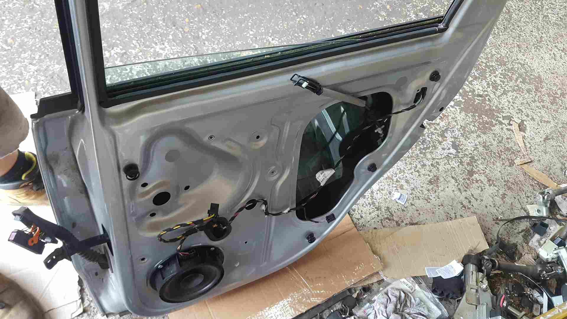 Volkswagen Polo 6R 2009-2015 Drivers OSR Rear Door Silver La7w 5Dr 
