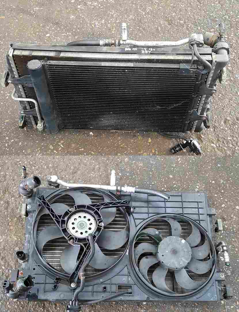 Volkswagen Polo 9N 2003-2006 Radiator Cooling Fan Rad Pack 6Q0121207F 6Q0820411E