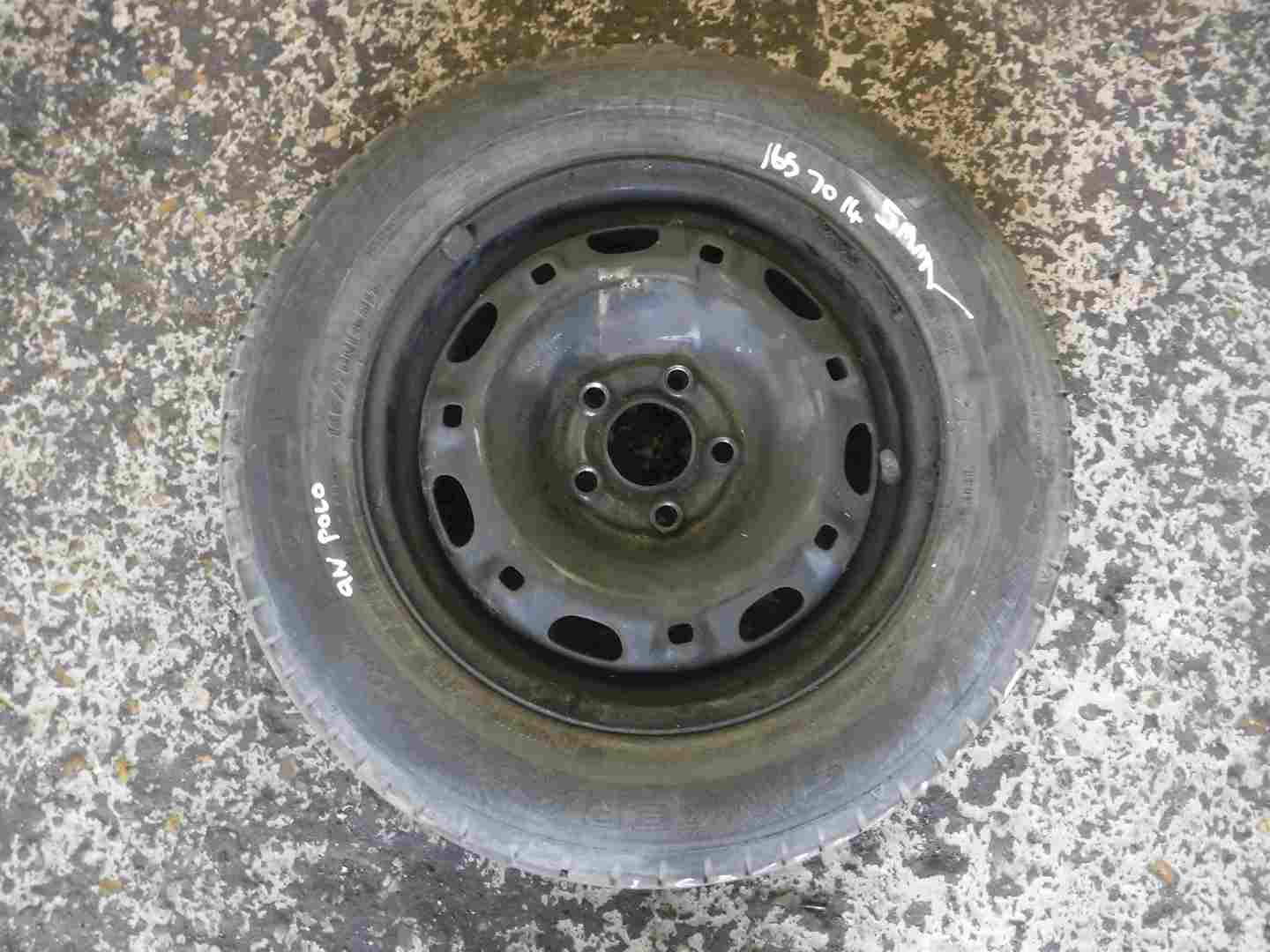Volkswagen Polo 9N3 2003-2008 Spare Steel Wheel Rim + Tyre 5mm 165 70 14 4/5