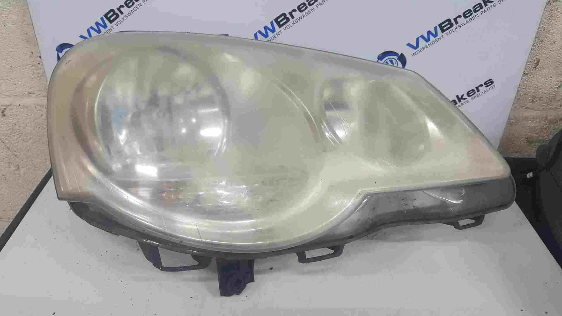Volkswagen Polo 9N3 2006-2008 Drivers OSF Front Headlight Cloudy 6Q2941008J