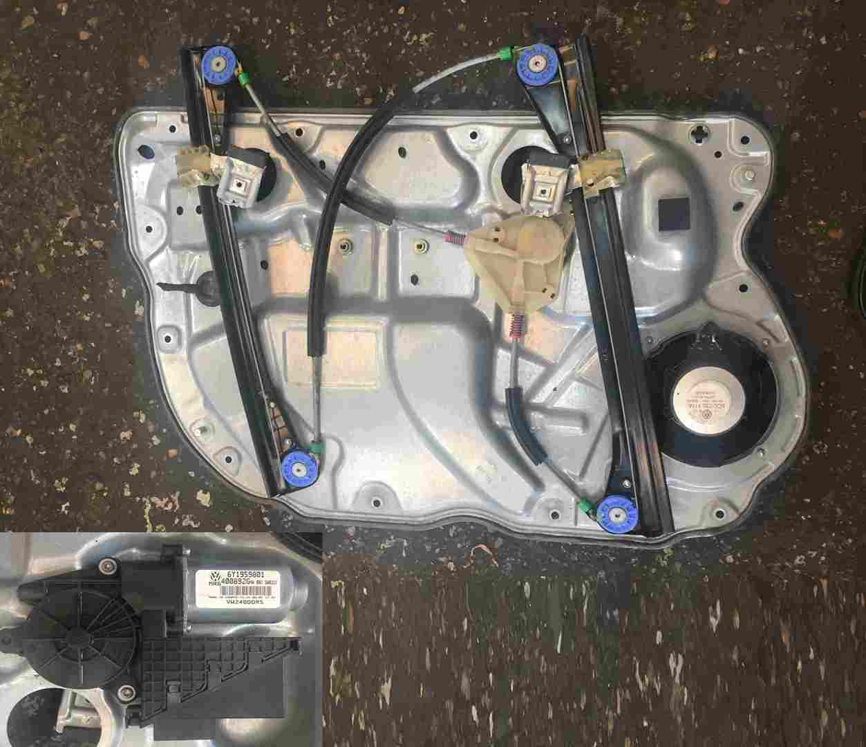 Volkswagen Polo 9N3 2006-2008 Drivers OSF Front Window Motor + Regulator 5dr