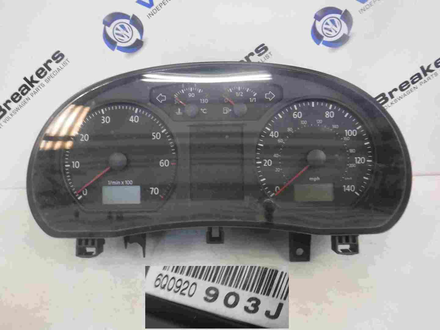 Volkswagen Polo 9N3 2006-2008 Instrument Panel Dials Gauges Clocks Cluster 28K