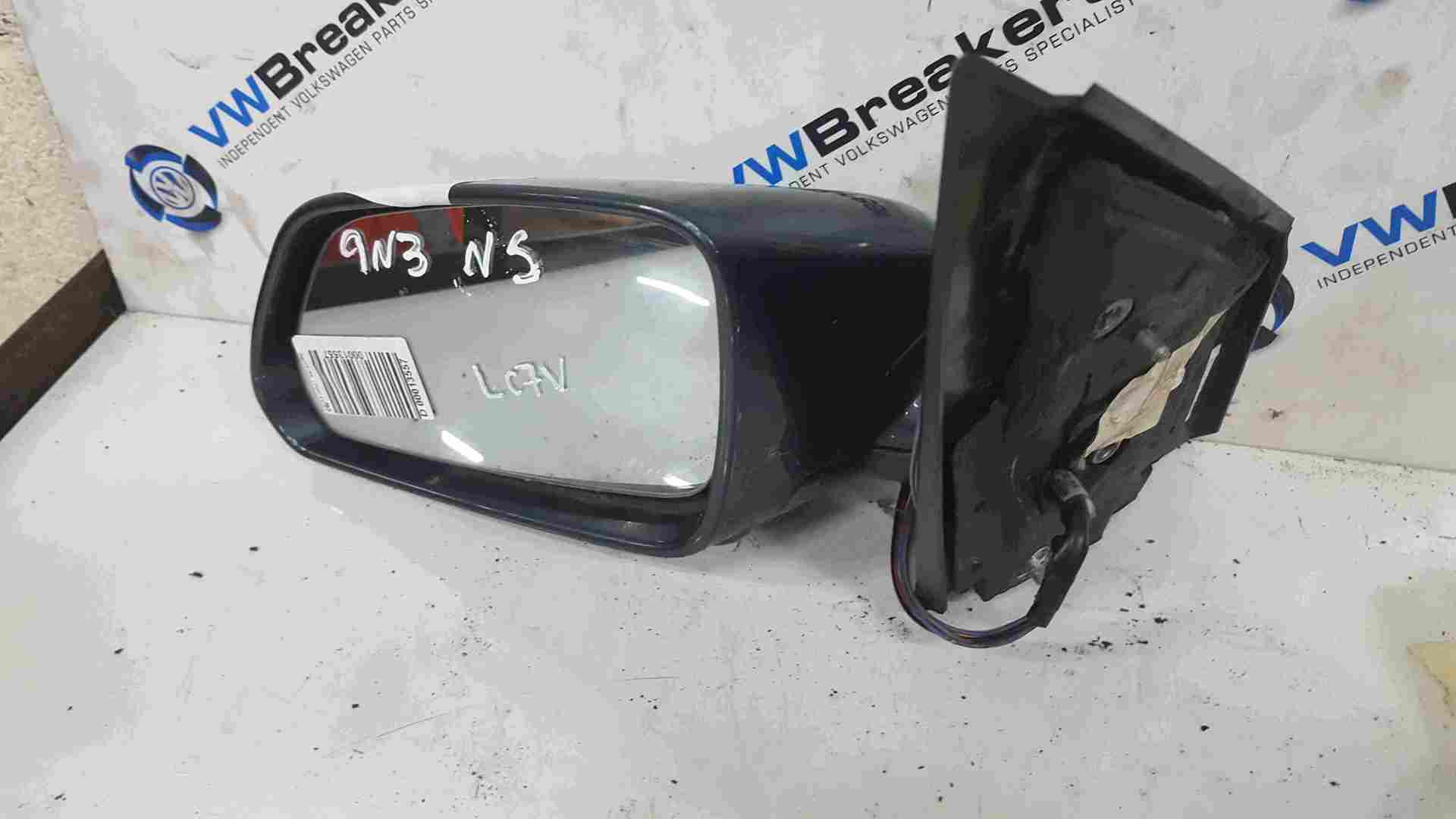 Volkswagen Polo 9N3 2006-2008 Passenger NS Wing Mirror Grey LC7V