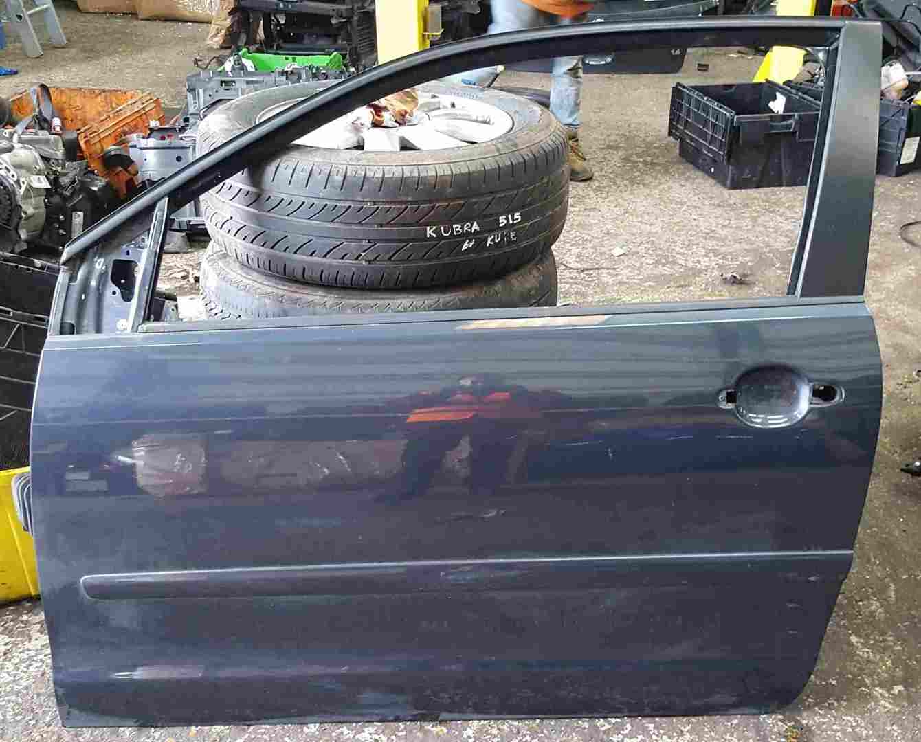Volkswagen Polo 9N3 2006-2008 Passenger NSF Front Door Grey LC7V 3dr