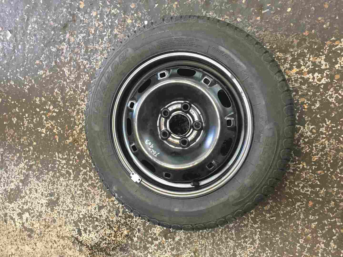 Volkswagen Polo 9N3 2006-2008 Spare Steel Wheel Rim + Tyre 185 60 14 Great Tyre