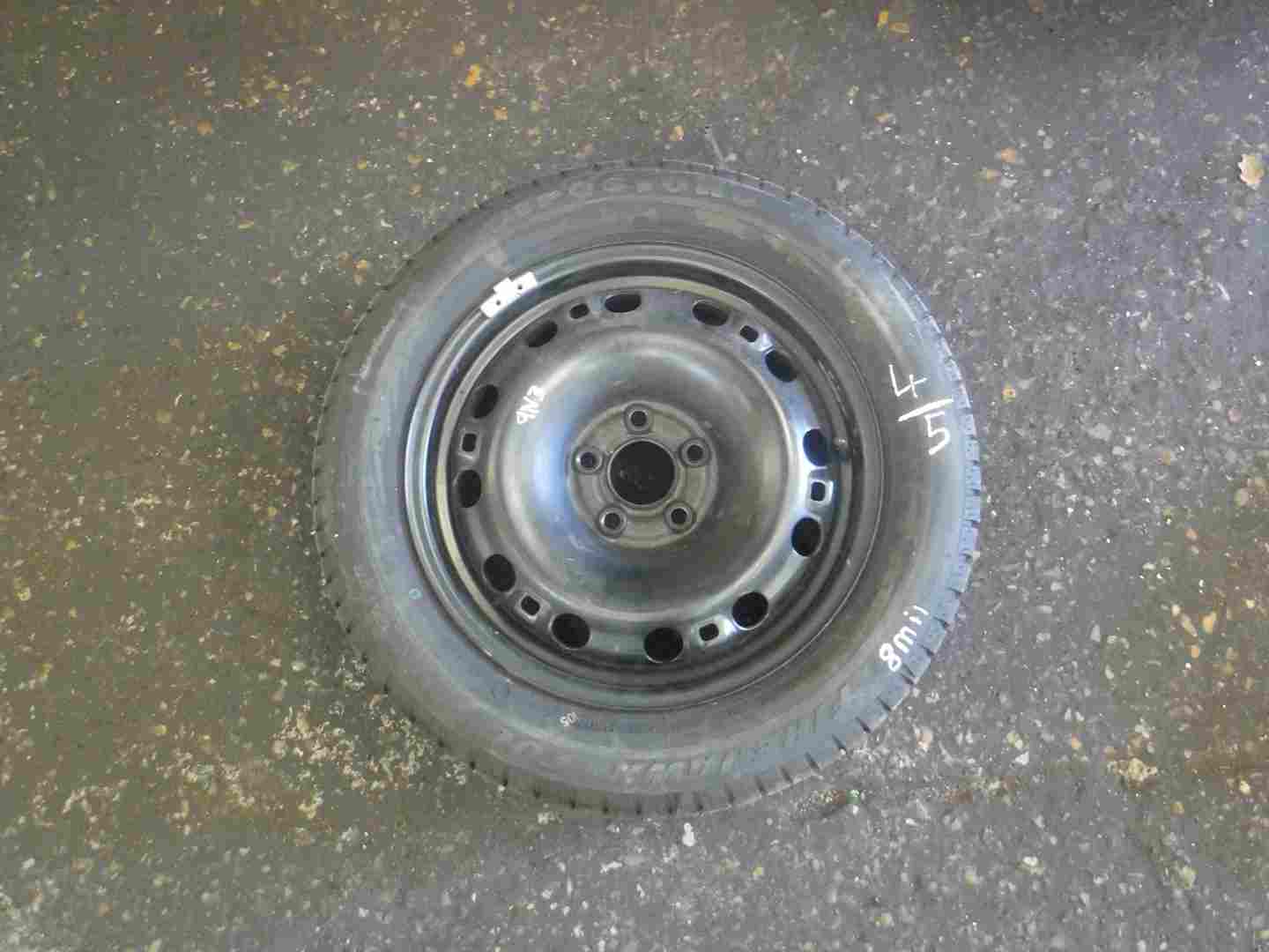 Volkswagen Polo 9N3 2006-2008 Steel Wheel Rim + Tyre 195 55 15 8mm Tread 4/5