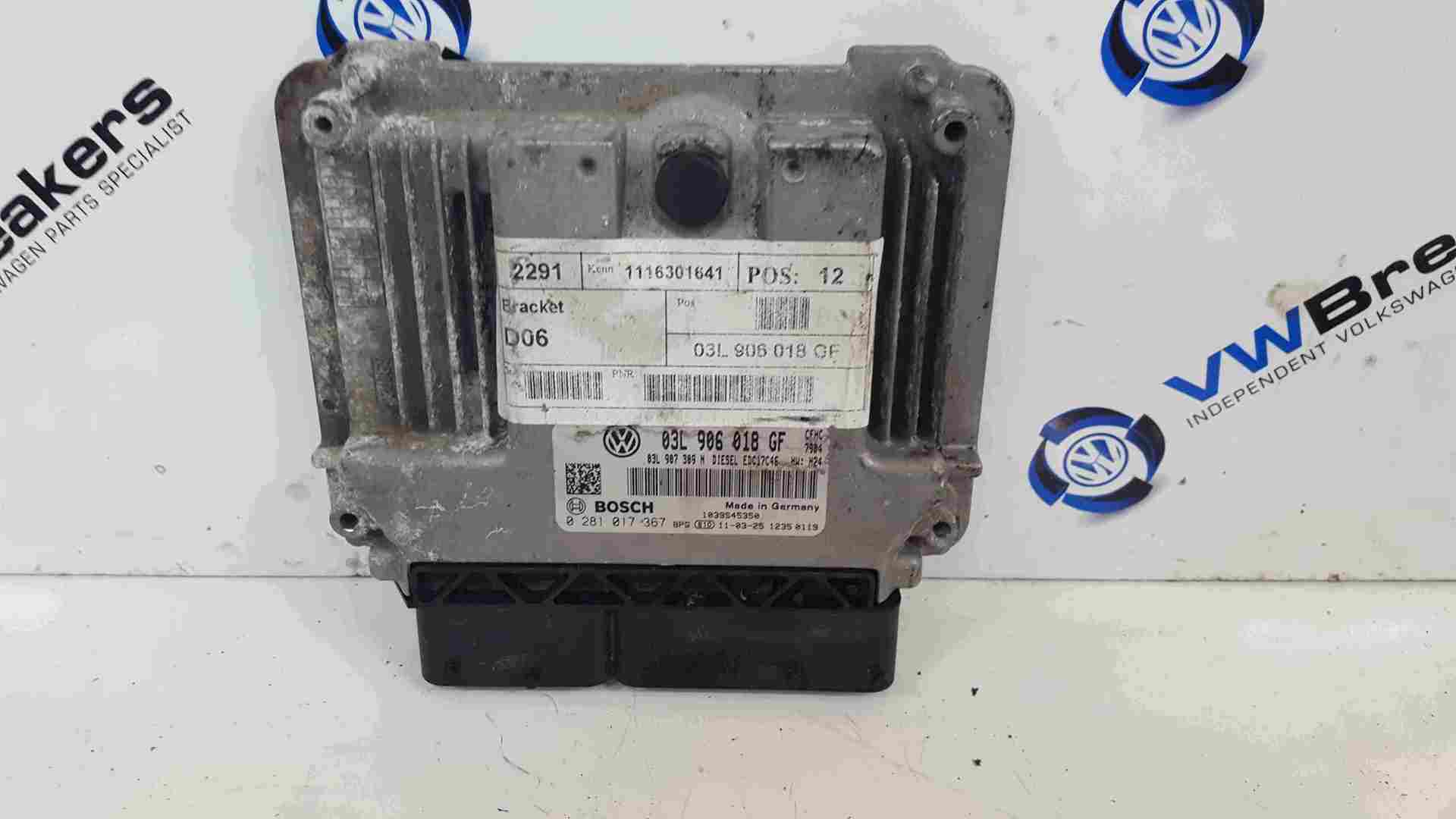 Volkswagen Scirocco 2008-2014 Engine Control Unit ECU 03L906018GF