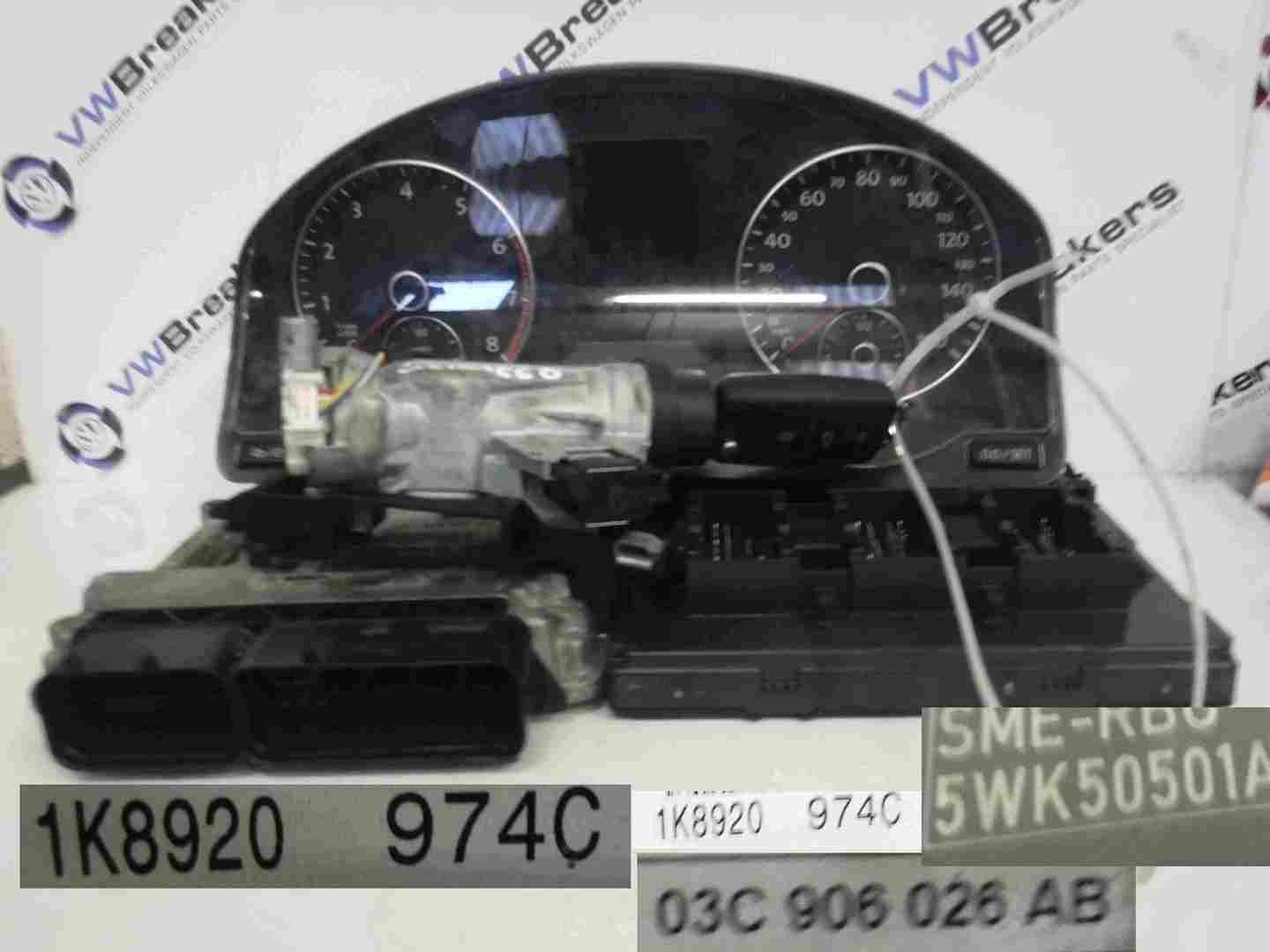 Volkswagen Scirocco 2008-2016 1.4 FSI CTH ECU Set Kit BSI BCM Instrument   Key