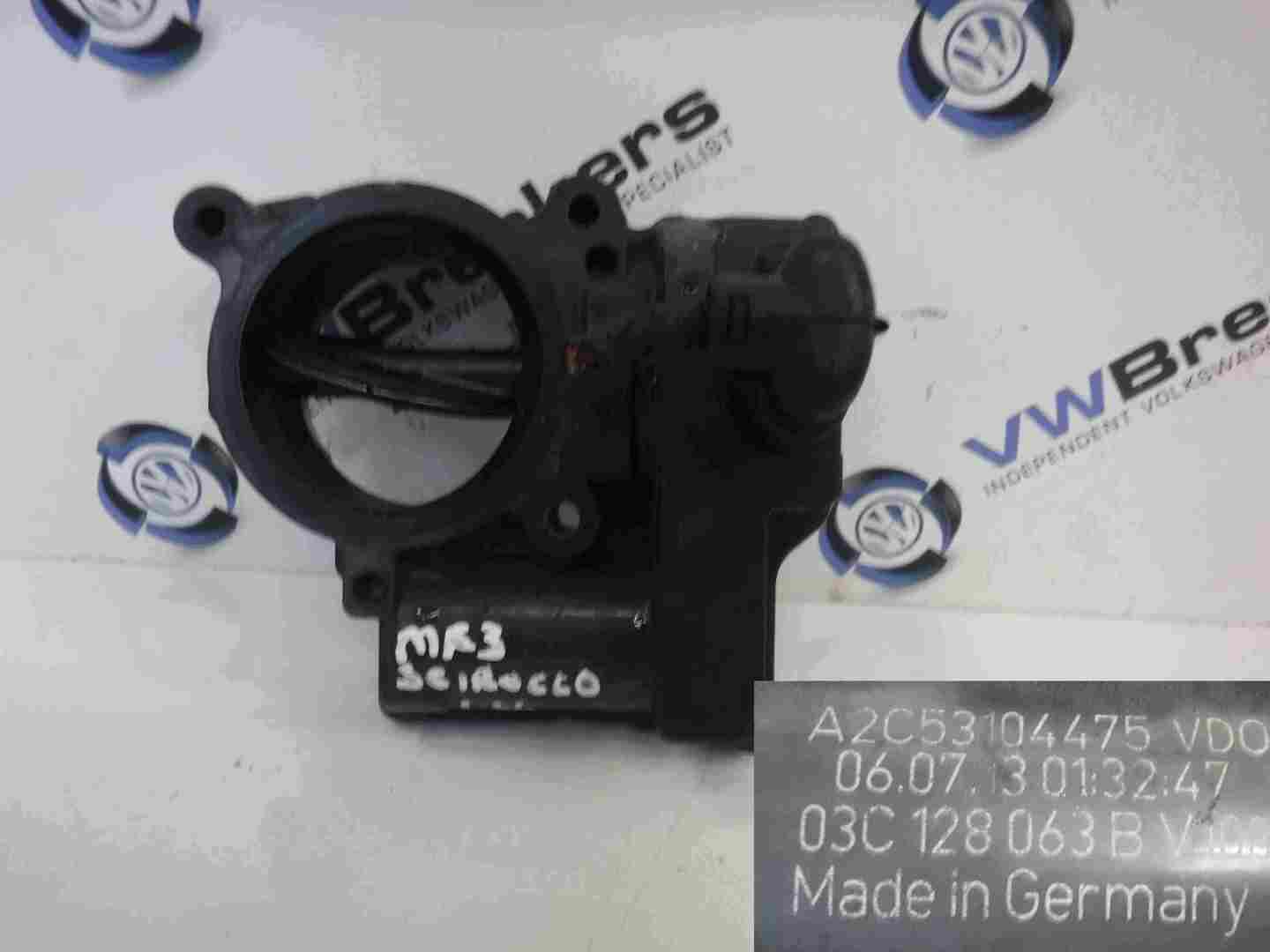 Volkswagen Scirocco 2008-2016 1.4 TSI CTN Throttle Body Air Flap 03c128063B