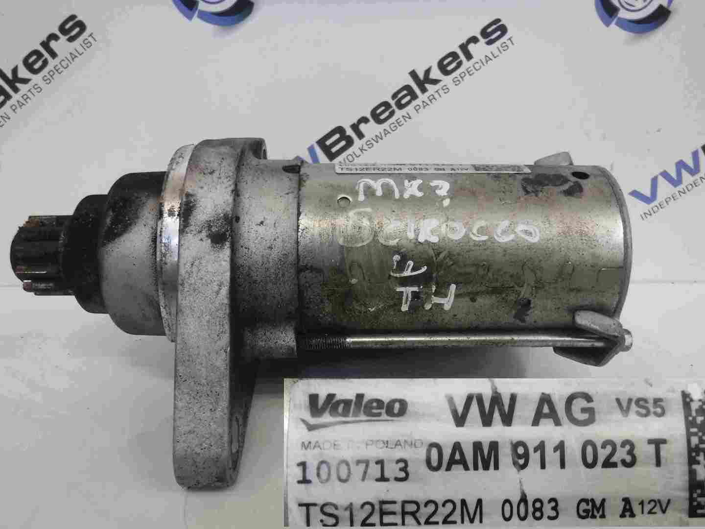 Volkswagen Scirocco 2008-2016 1.4 TSI Starter Motor 0AM911023T