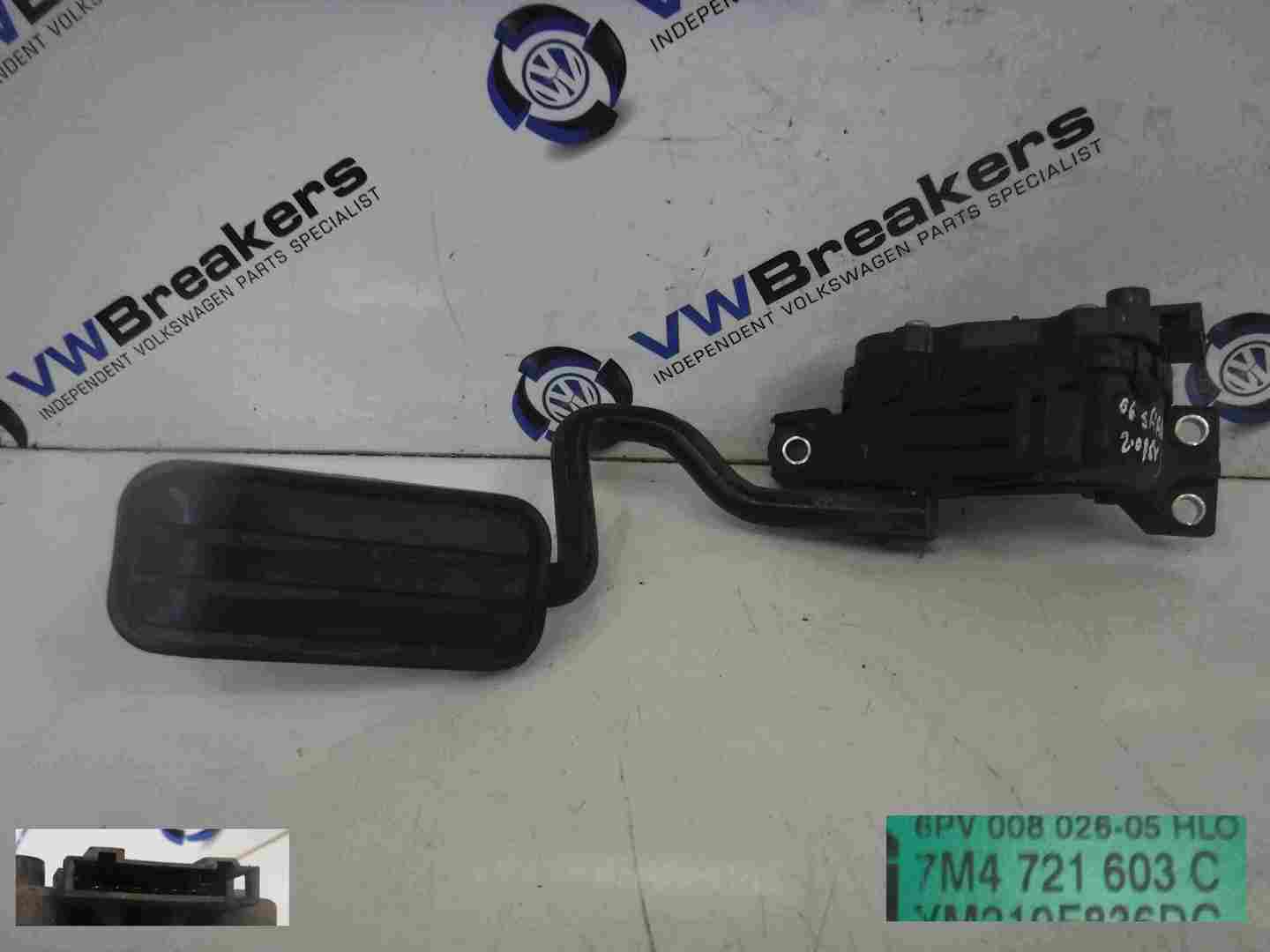 Volkswagen Sharan 2003-2009 Accelerator Pedal Potentiometer 7M4721603C
