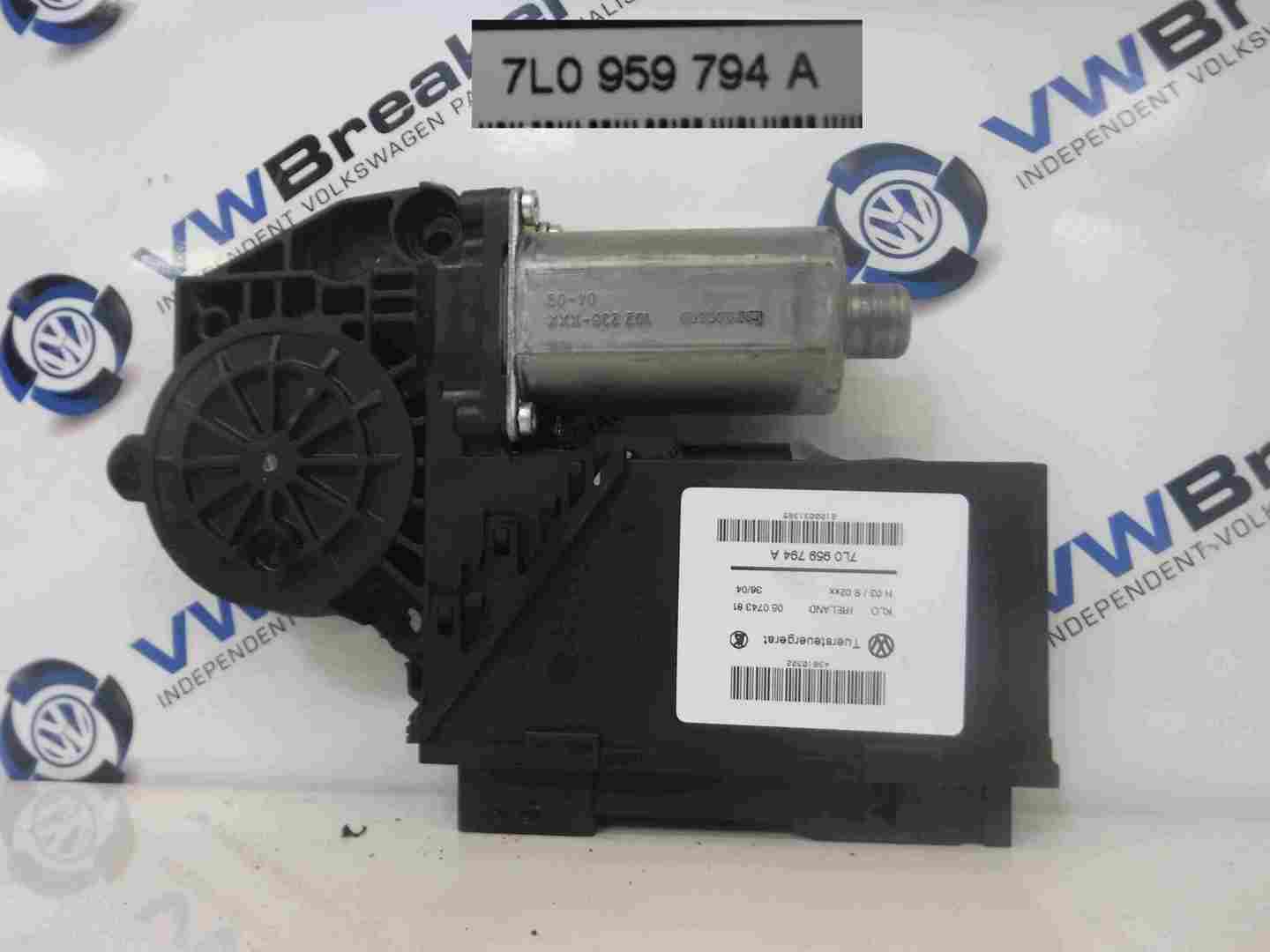 Volkswagen Touareg 2002-2007 Drivers OSR Rear Window Motor 7L0959794A 7L0959794