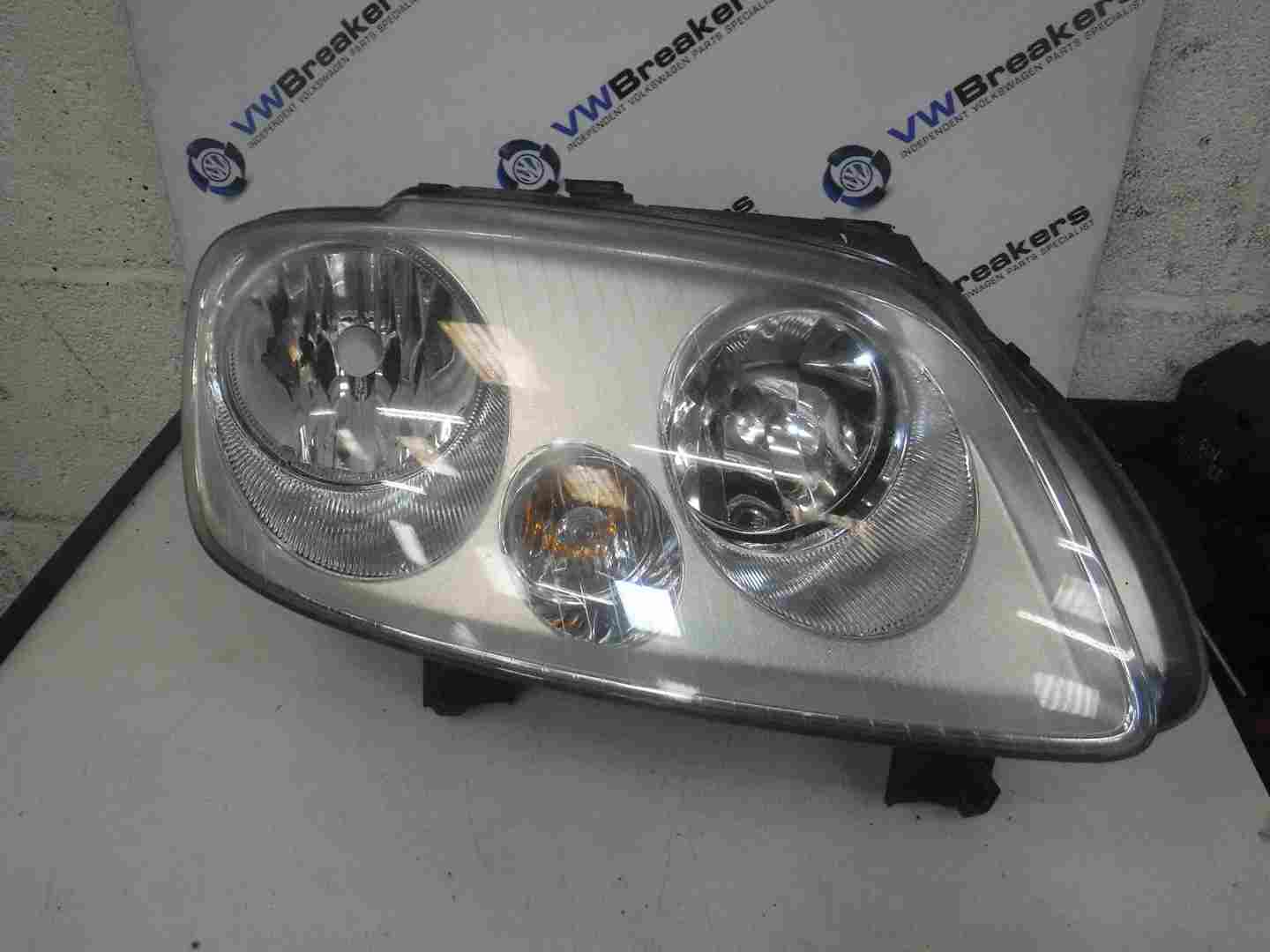 Volkswagen Touran 2003-2006 Drivers OSF Front Headlight Silver Backing