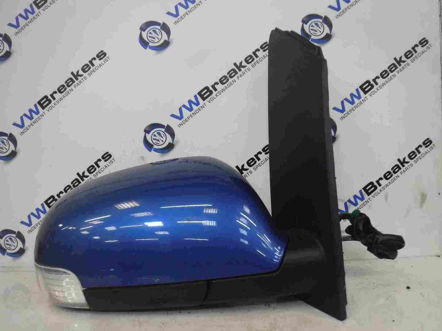 Volkswagen Touran 2003-2006 Drivers OSF Wing Door Mirror Blue LA5X