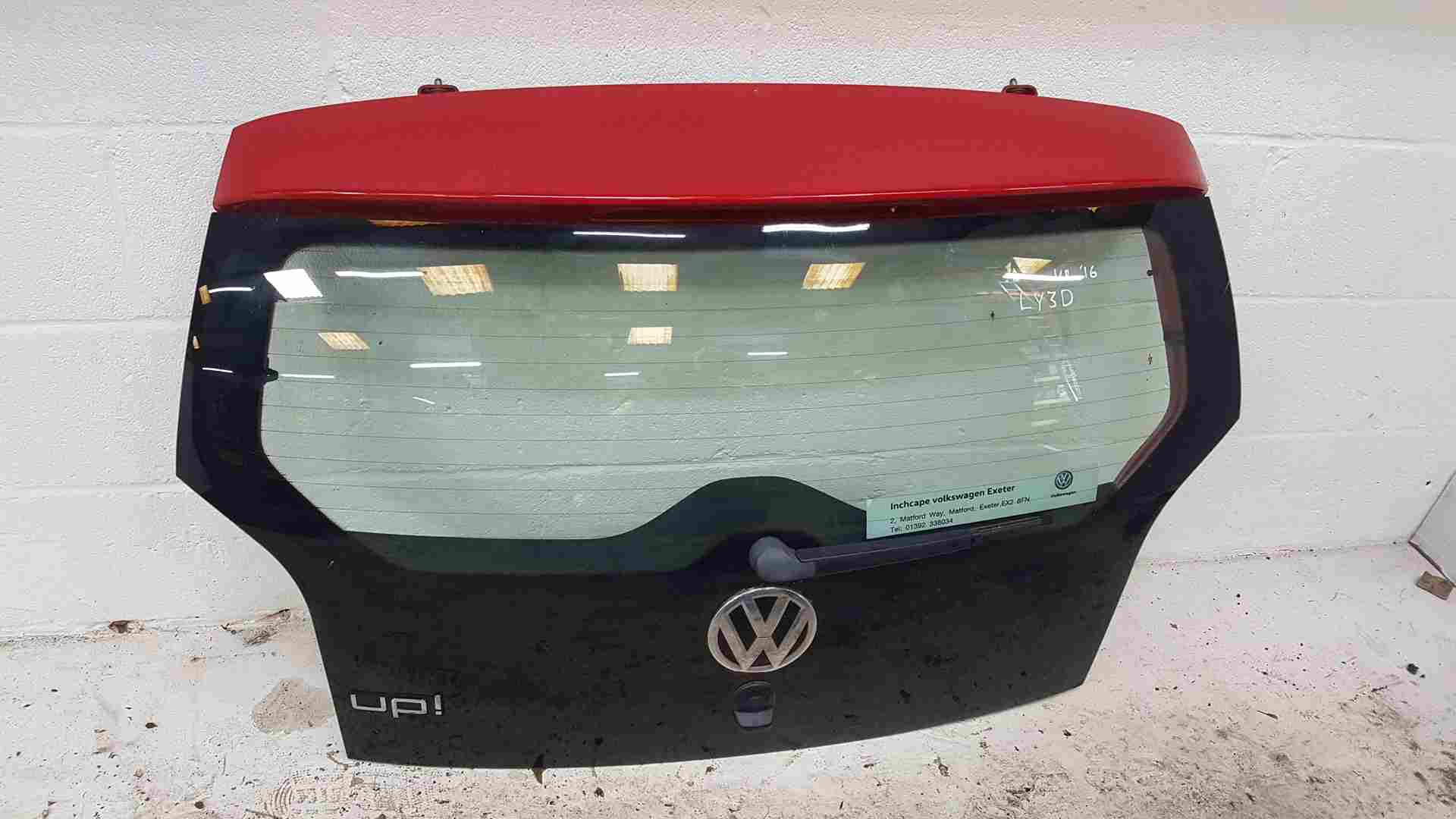 Volkswagen Up 2011-2017 Rear Tailgate Boot LY3D Red Black